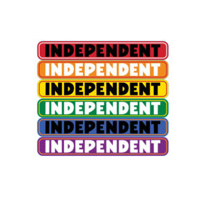 Independent bar logo sticker  6 "