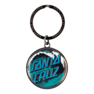 Santa Cruz Wave Dot Key Chain Dk Gunmetal