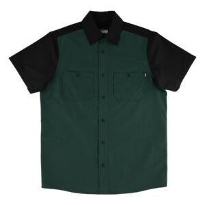 Creature Strikefast S/S Mechanic Top Black/Dk Green Mediana