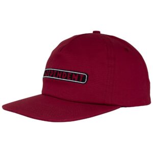 Independent Bar Logo Snapback Unstructured Hat Burgundy