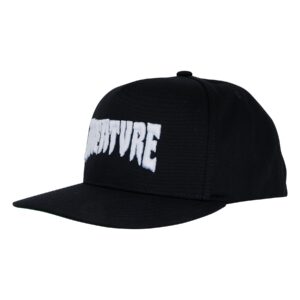 Creature Mono Logo Snapback Structured Hat Black