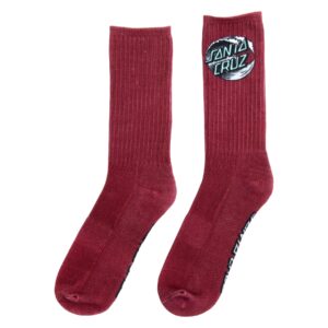 Santa Cruz Wave Dot Crew Socks Burg/Grey/Tea