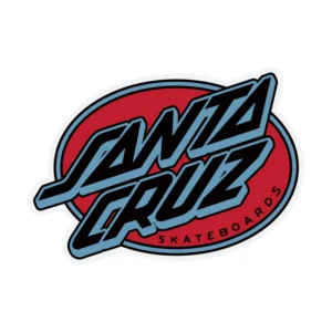 Santa Cruz Oval Outline Dot Sticker 12 cm