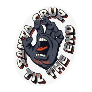 Santa cruz til the end hand sticker 13 cm