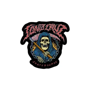Santa cruz out of time silver sticker 7 cm