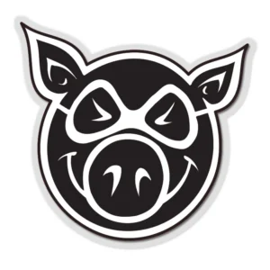 Pig head sticker 9 cm